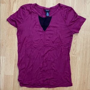 Rue21 short sleeve shirt with mesh V